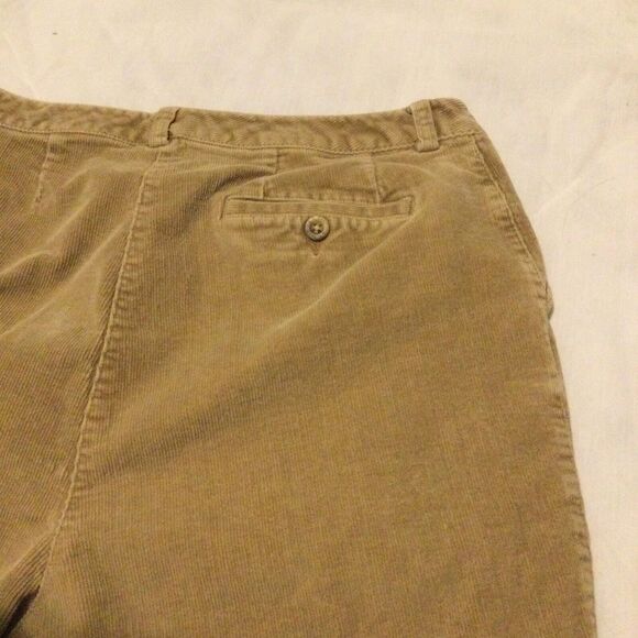 Vintage LL Bean Pants‎ Curvy Fit Women's 16 Regular Khaki Corduroy Pleated - Picture 7 of 8